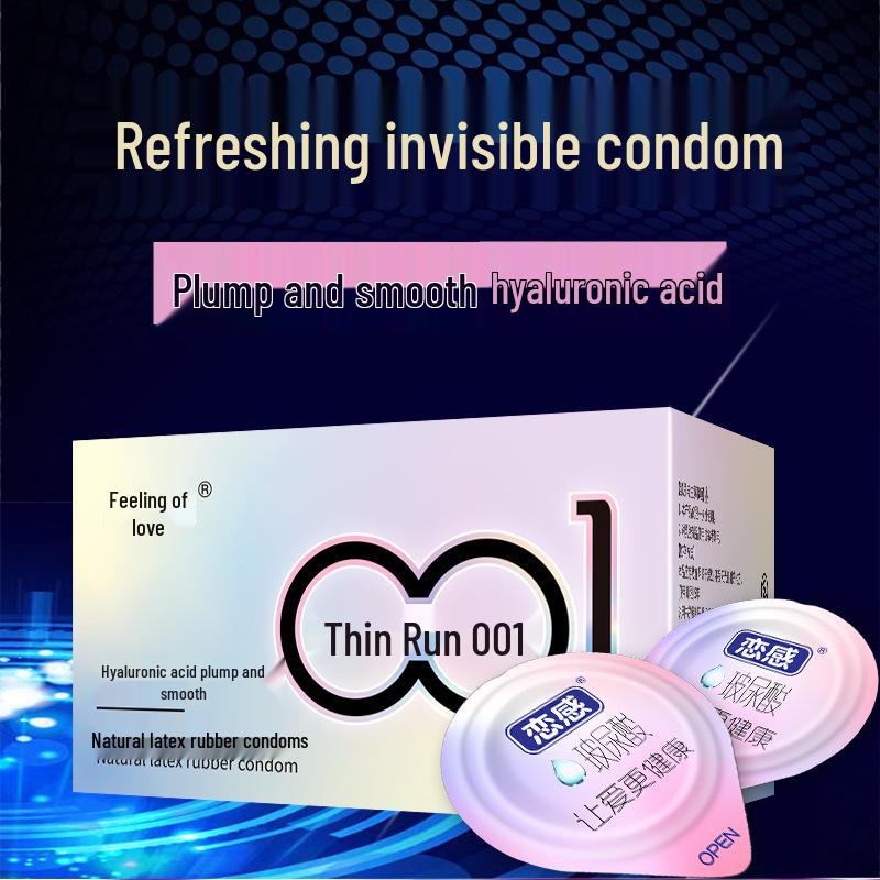 Condones Retardantes de Ácido Hialurónico Ultra Finos de Larga Duración 001 - Love Sense