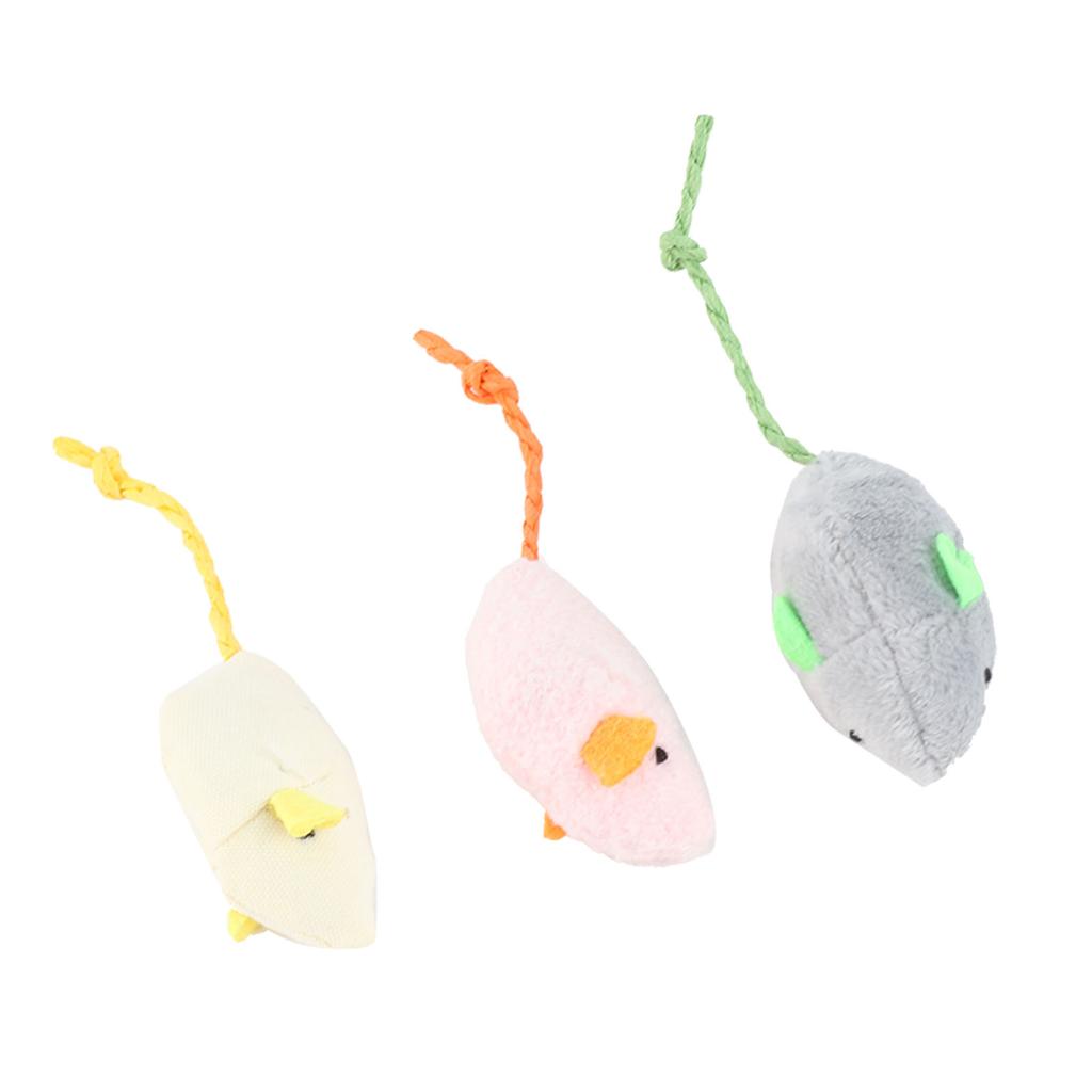 Plush Mouse Toy Simulation Interactive Cat Mouse Toy for Indoor Cats and Kittens