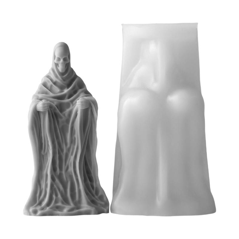 

Многоразовая силиконовая форма в виде черепа для Хэллоуина, рукоделия, безопасные материалы, аксессуар для арт-проекта по изготовлению свечей и мыла