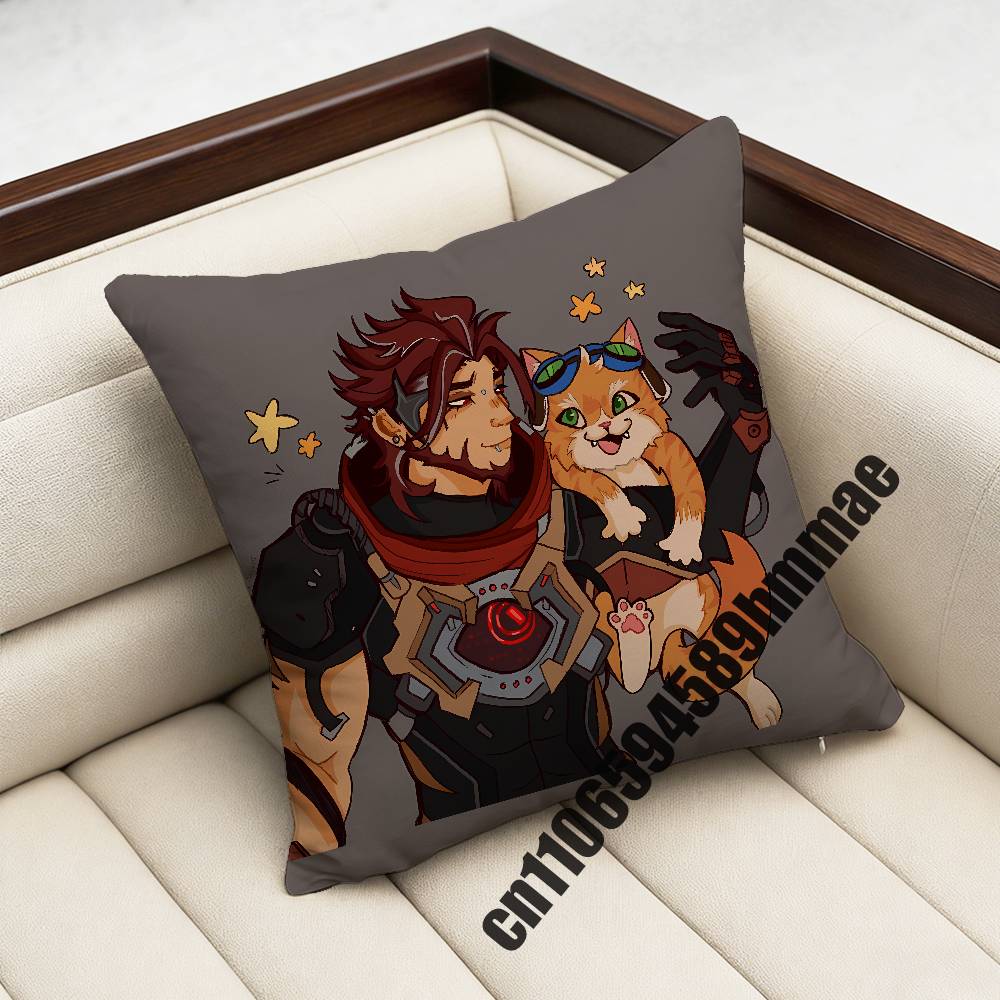 For Emre O-Overwatch Throw Pillow Case Sham 45X45Cm 40X40Cm Square Car Pillowcase Pad Cushion Cover