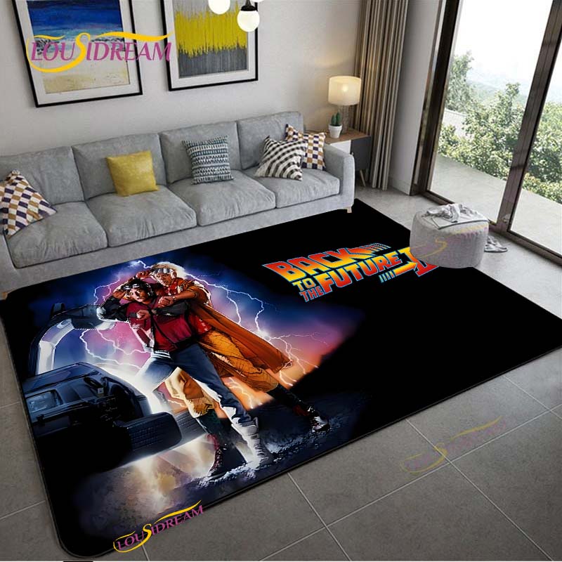 Back To The Future Carpet for Living Room Bedroom Rug Kitchen Kid Unslip Floor Mats Birthday gift photography props Alfombra Rug