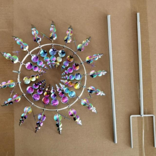 1 stück Magische kinetische Windmühle aus Metall Spinner Einzigartige Wind Powered Catcher Kreative Terrasse Garten Rasen Outdoor Hof Dekoration