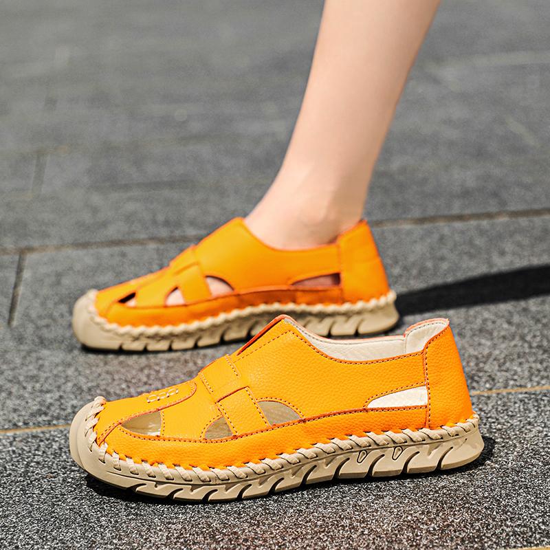 Women's Sandals Summer Pink Mary Jane Men Beach Shoes Closed Toe Casual Walking Sandals Plus Size