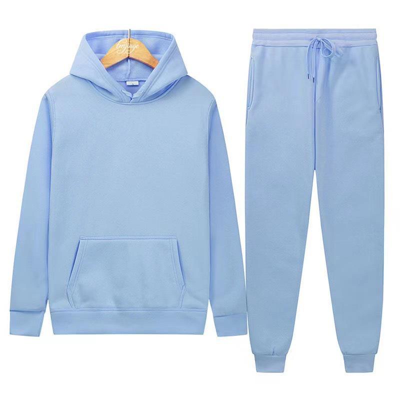 Felpa con cappuccio da uomo stile europeo e americano Set di abbigliamento sportivo due pezzi per la primavera/autunno