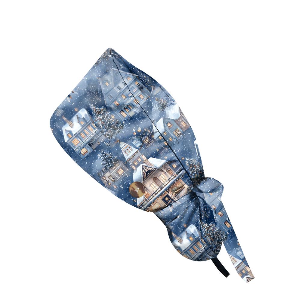 Fasjonabel arbeidshette med trykk, uformelle hestehalehette for kvinner, vaskehette, Baotou-hette