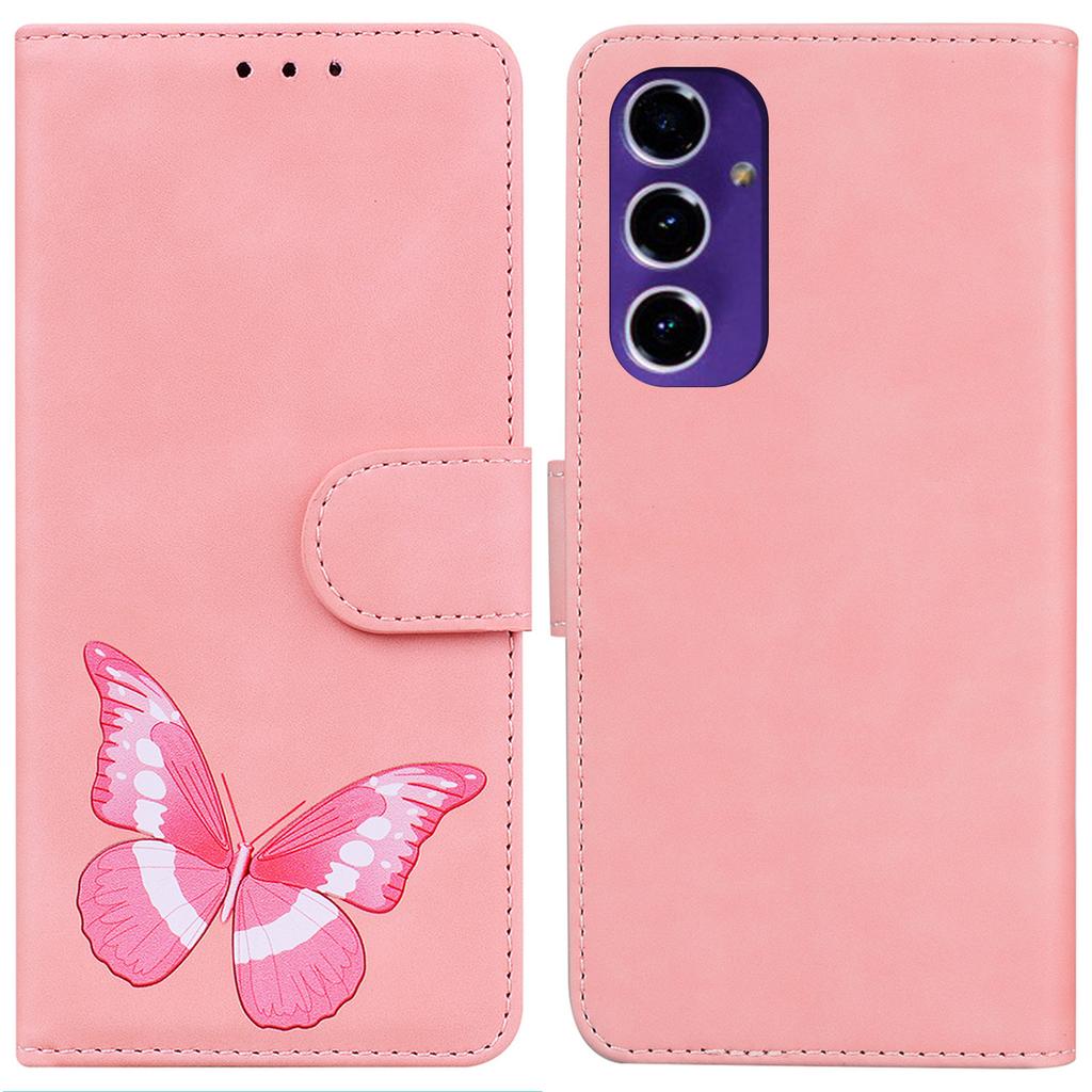 For Samsung Galaxy S24 FE Phone Case Printed  Butterfly PU Leather Stand Phone Cover Wallet