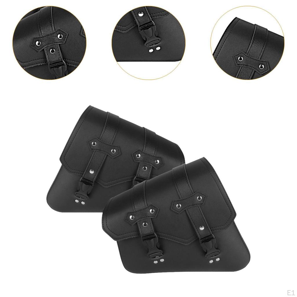 2Pcs Motorrad Sattel Tasche Seite Werkzeug Gepäck Einfache Installation Schwinge