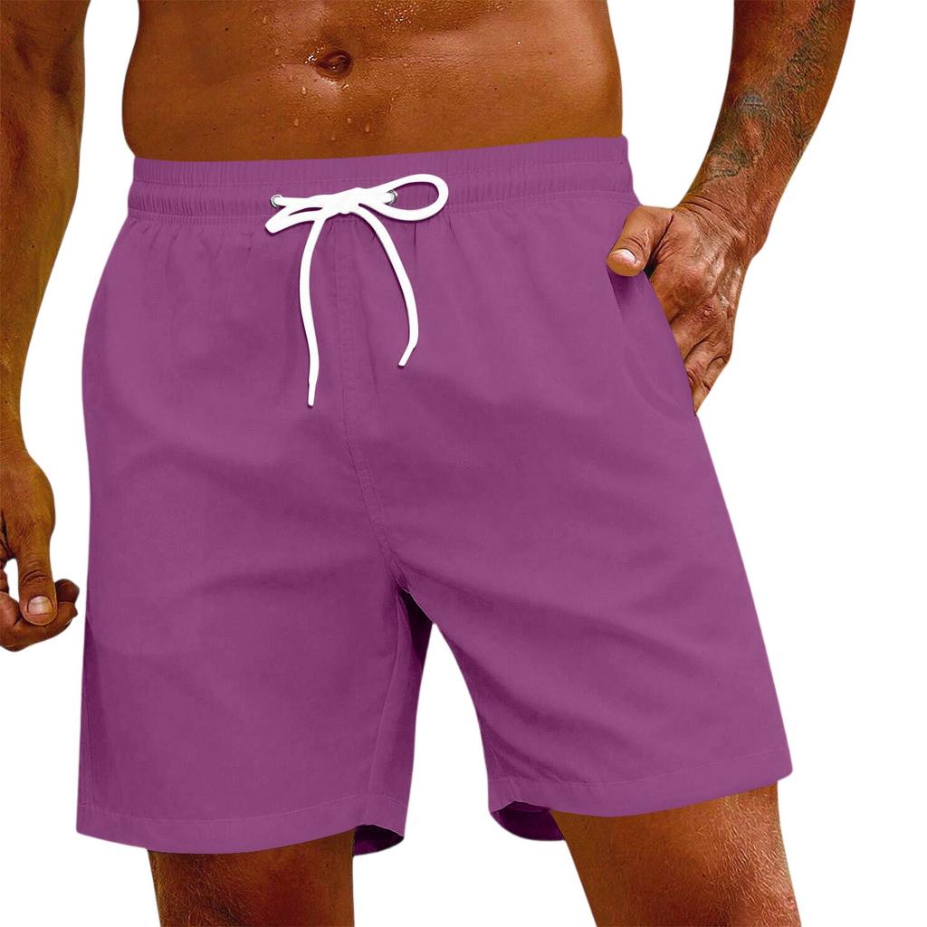 Pánské módní elastické šortky se stahovací šňůrkou, ležérní kalhoty