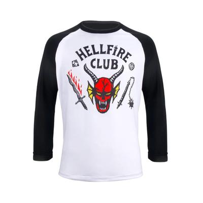 Stranger Thing S 4 Hellfire Club & Weapons Długie rękawy Topy dla mężczyzn