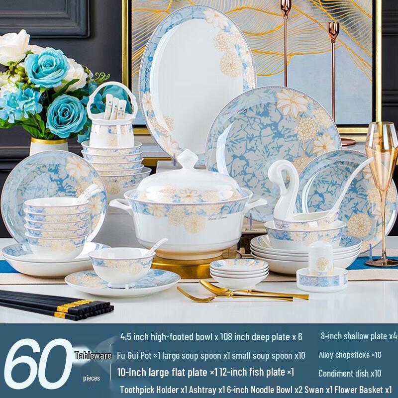 Jingdezhen European Style Ceramic Dinnerware Set