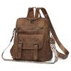 Vintage Women's Backpack PU Dual-purpose Shoulder Bag Large Capacity Commuter Backpack