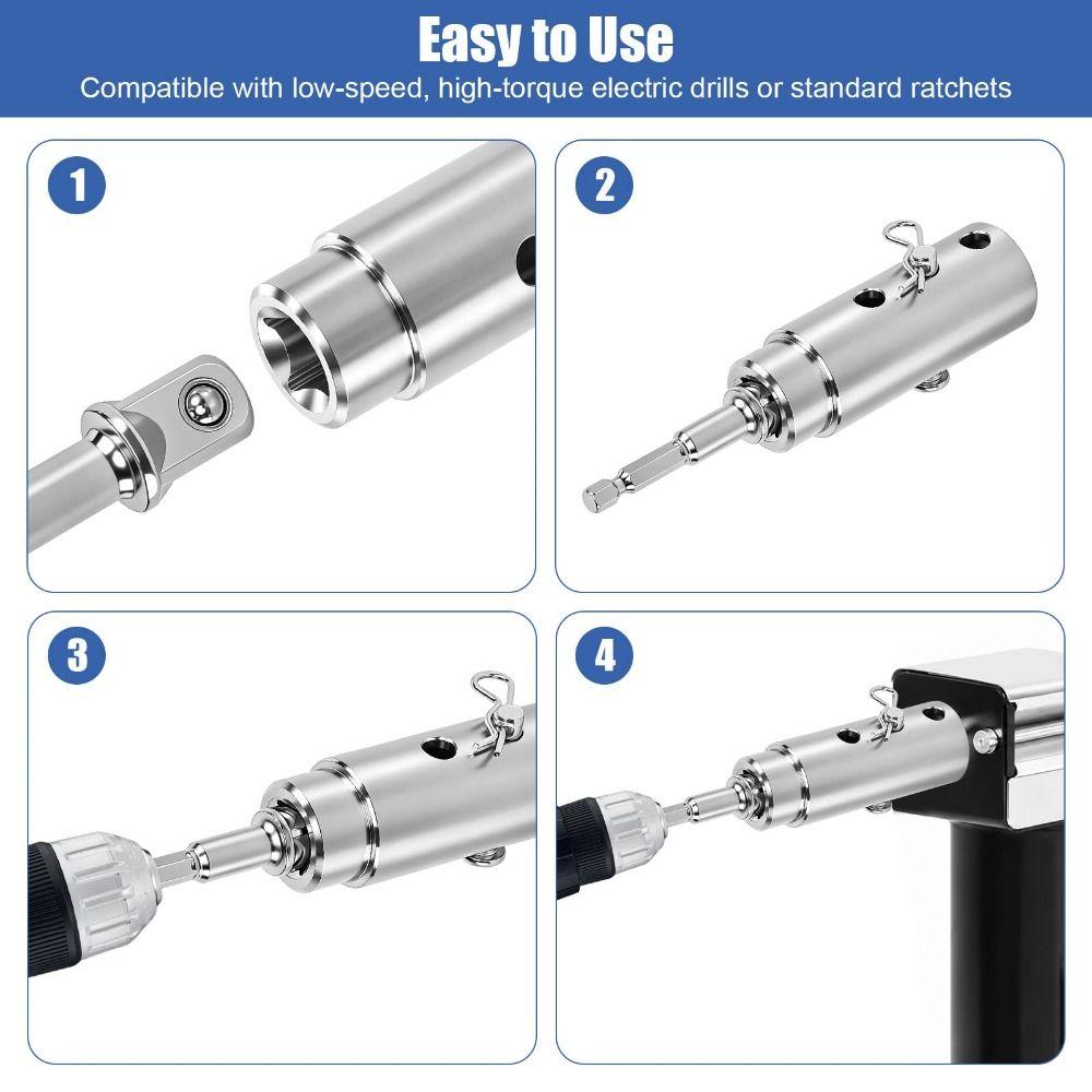 1/2-inch Socket Trailer Jack Drill Adapter Stainless Steel Socket Adapter Bit Trailer Accessories