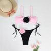 2026 3D Blumiger Bikini: Stilvoller Europäischer & Amerikanischer Zweiteiliger Badeanzug