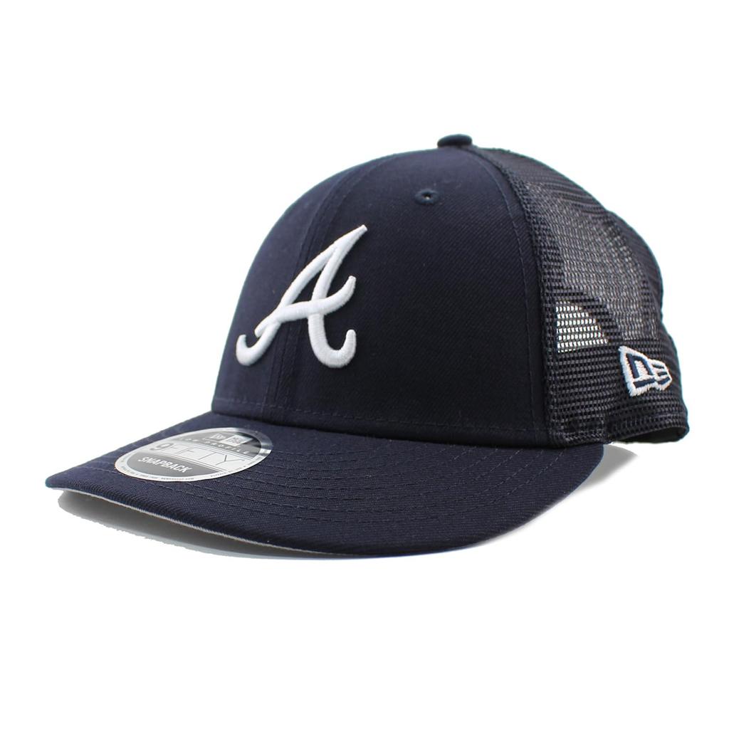 [New Era] Mesh Cap LP9FIFTY Atlanta Braves MLB TRUCKER MESH CAP NAVY ATLANTA BRAVES LOW PROFILE SNAPBACK [Used]
