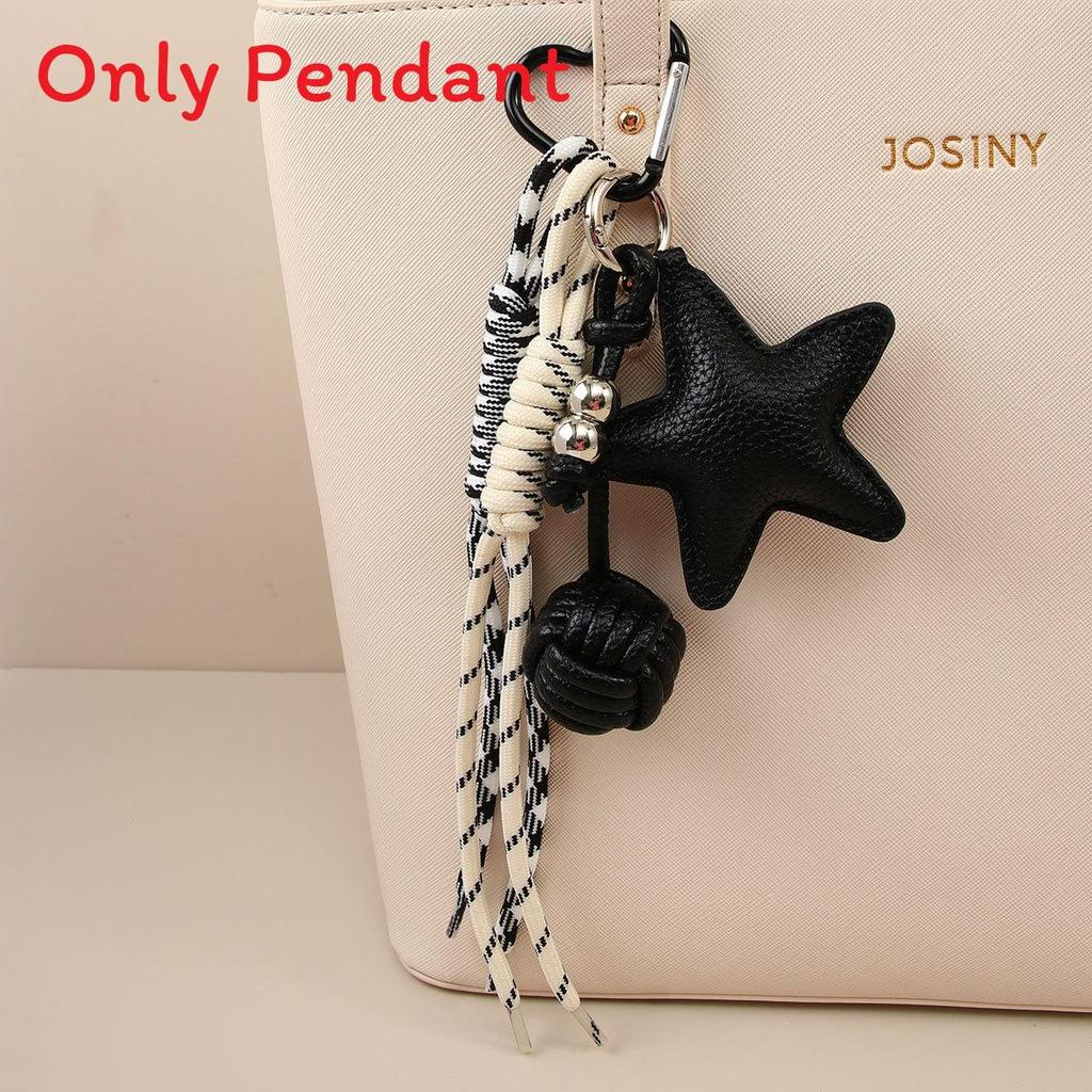 Pu Star Keychain Bag Pendant With Handcrafted Rope For Fashion Accessories