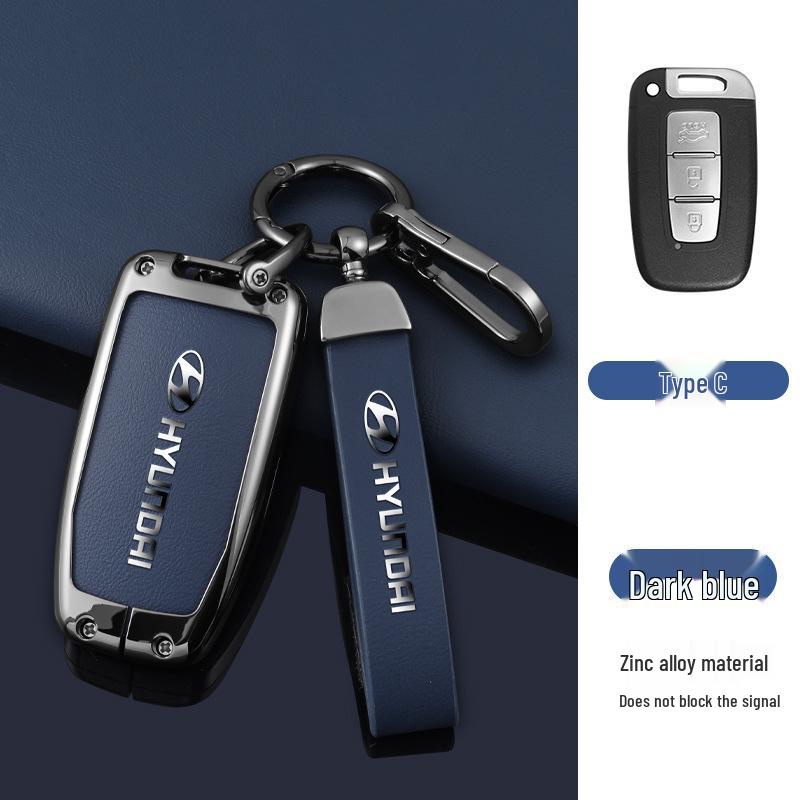 Key Cover Compatible with Beijing Hyundai Ix35, Elantra, Festa, Verna, Ix25, Santa Fe - Premium Men's Bag Case