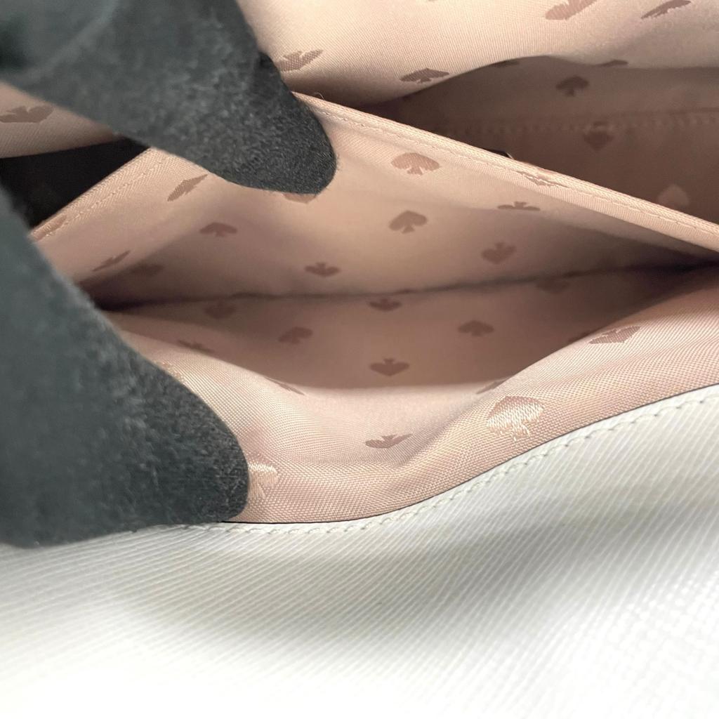 Used Kate SpadeHandbag beige/white PVC Women