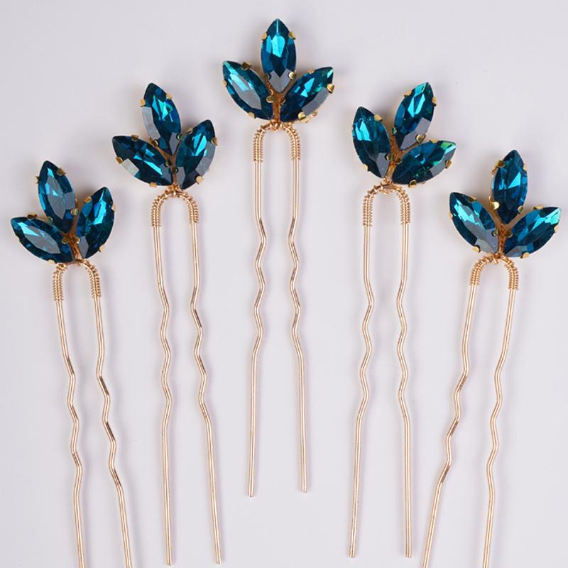 5 Pcs Rhinestones Little Simple Bride Wedding Hair Pins Silver Bridal Hair Piece Wedding Hair Accessories for Women and Girls