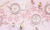Pink Baby Shower Card with Stork Pendant 14x20