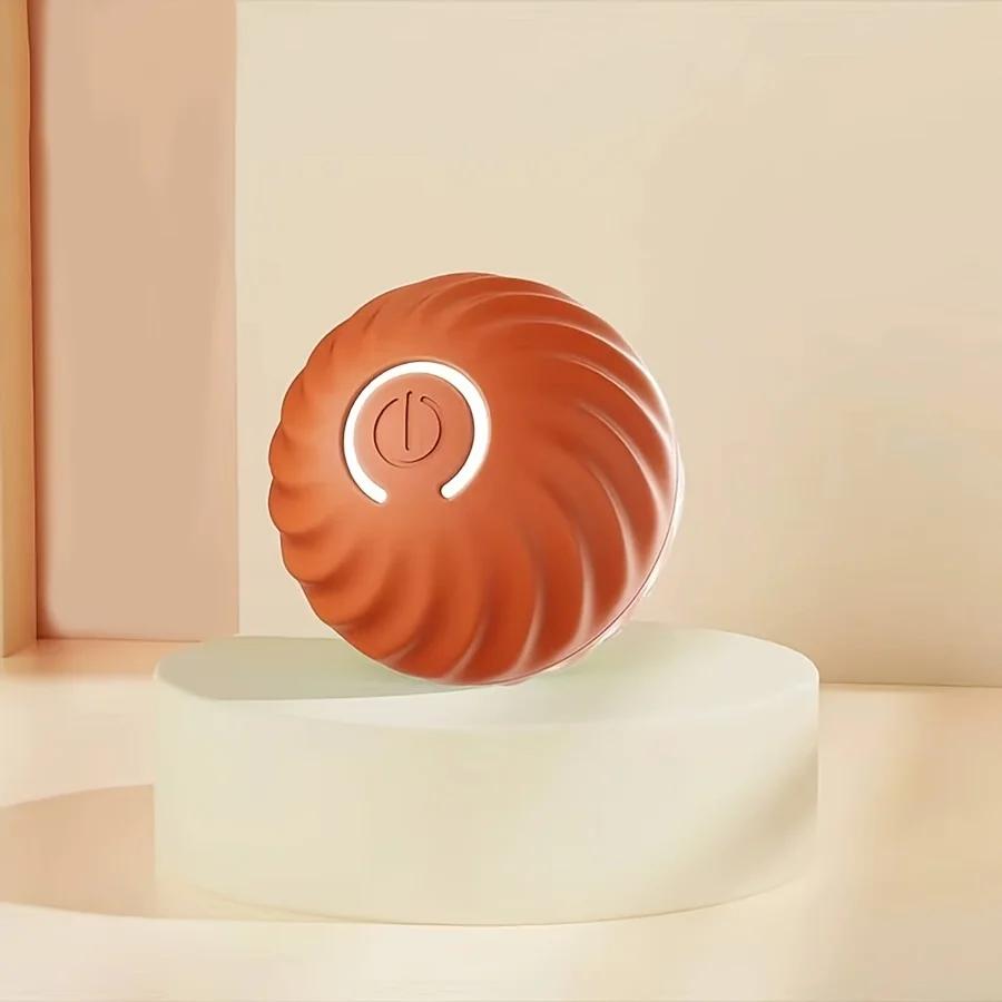 

Прочная жевательная игрушка для собак, которая автоматически катится, игрушка для чистки зубов питомца, игрушка-мяч для прыжков под действием силы тяжести и интерактивный аксессуар для собак оранжевый