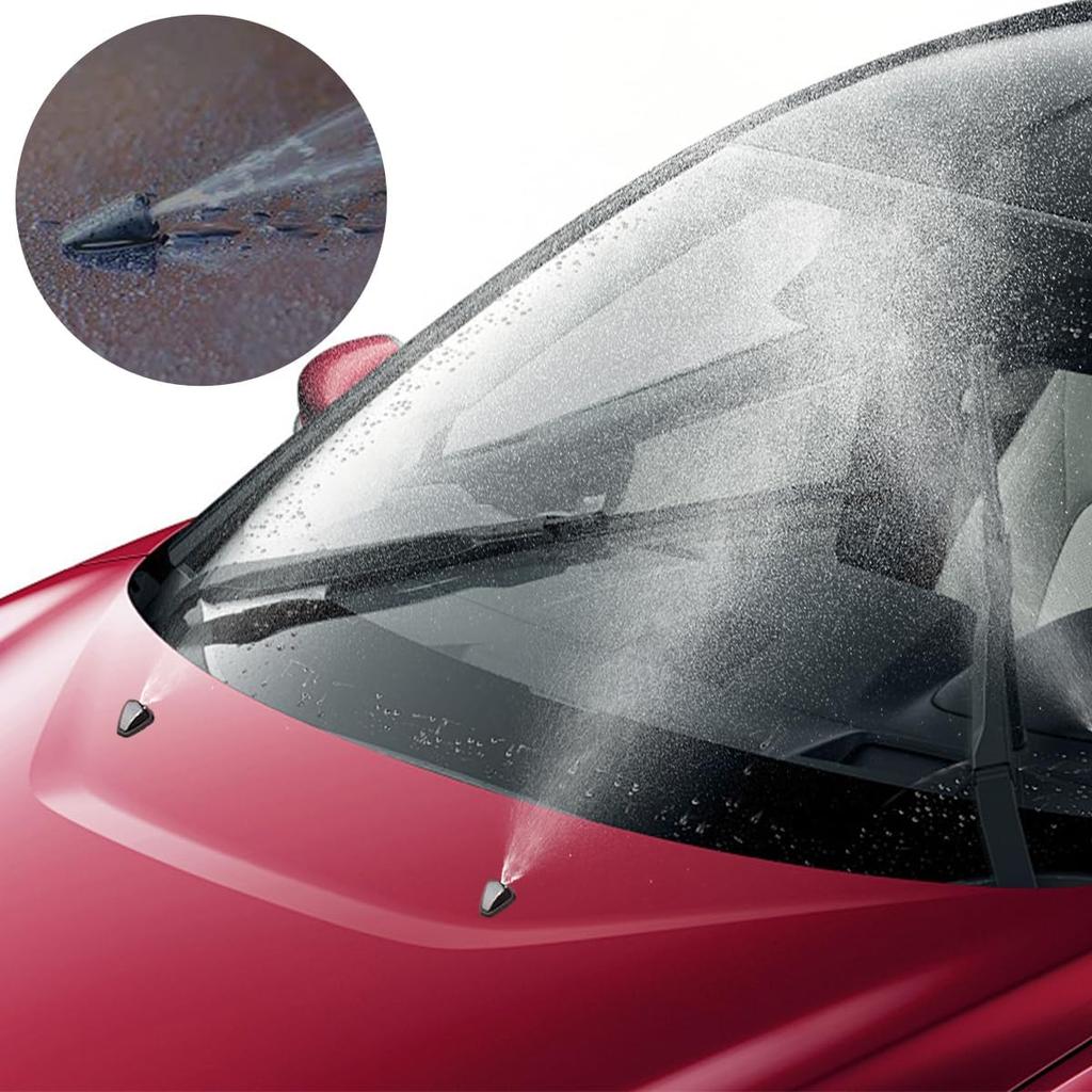 2 PCS Front Windshield Washer Nozzles, Windshield Left Right Wiper Washer Nozzle Sprayers, Windshield Squirter Nozzle Replacement for Most Cars SUVs