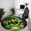 1PC Wednesday Addams Office Round Rug - Perfect for Office or Study Decor, Machine Washable, Non-Slip Backing, Decorative Floor Mat