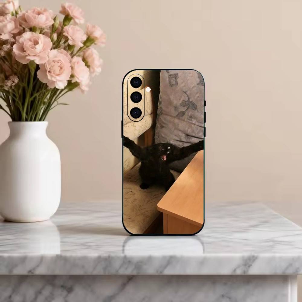 

Чехол для телефона F-Funny C-Cat, черный, силиконовый, мягкий, для Samsung Galaxy A73, A72, A71, A70, A53, A52, A51 Samsung a52