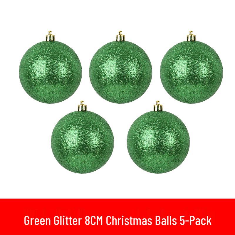 6-30cm Christmas Ornaments: Shiny, Matte & Glitter Balls In Gold, Silver, Red & Green - Plastic Tree Decorations