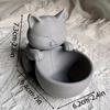 Cat-Shaped Pot with Drainage Holes Uniquely Designed for Succulents Small Flowers And Cacti Bedroom Offices Desktop Ornament