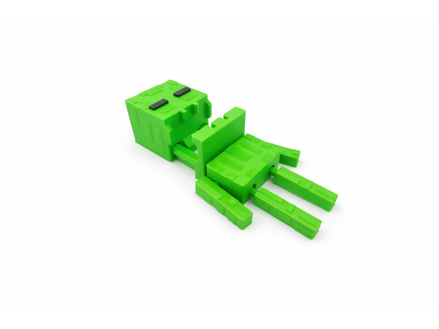 3D Printed Minecraft Enderman Phone Holder - Creative Desktop Stand зелёный
