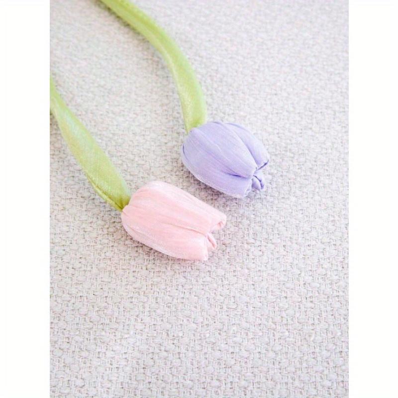 1pc Tulip Design Curtain Tie Backs, Living Room Window Curtain Cinch, Woven Curtain Tiebacks, Curtain Rod Easter Gifts Birthday Graduation