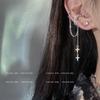 Love Ear Buckle Earrings Are Sparkling and Cute, Two Design Senses, Advanced Sense and Sparkling and Cute, Two Star Earbone Studs, Female.