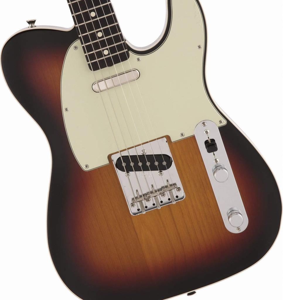 Fender E-Gitarre, Made in Japan, Heritage 60, Rosewood Sunburst, Telecaster® Custom, Griffbrett, 3-farbig