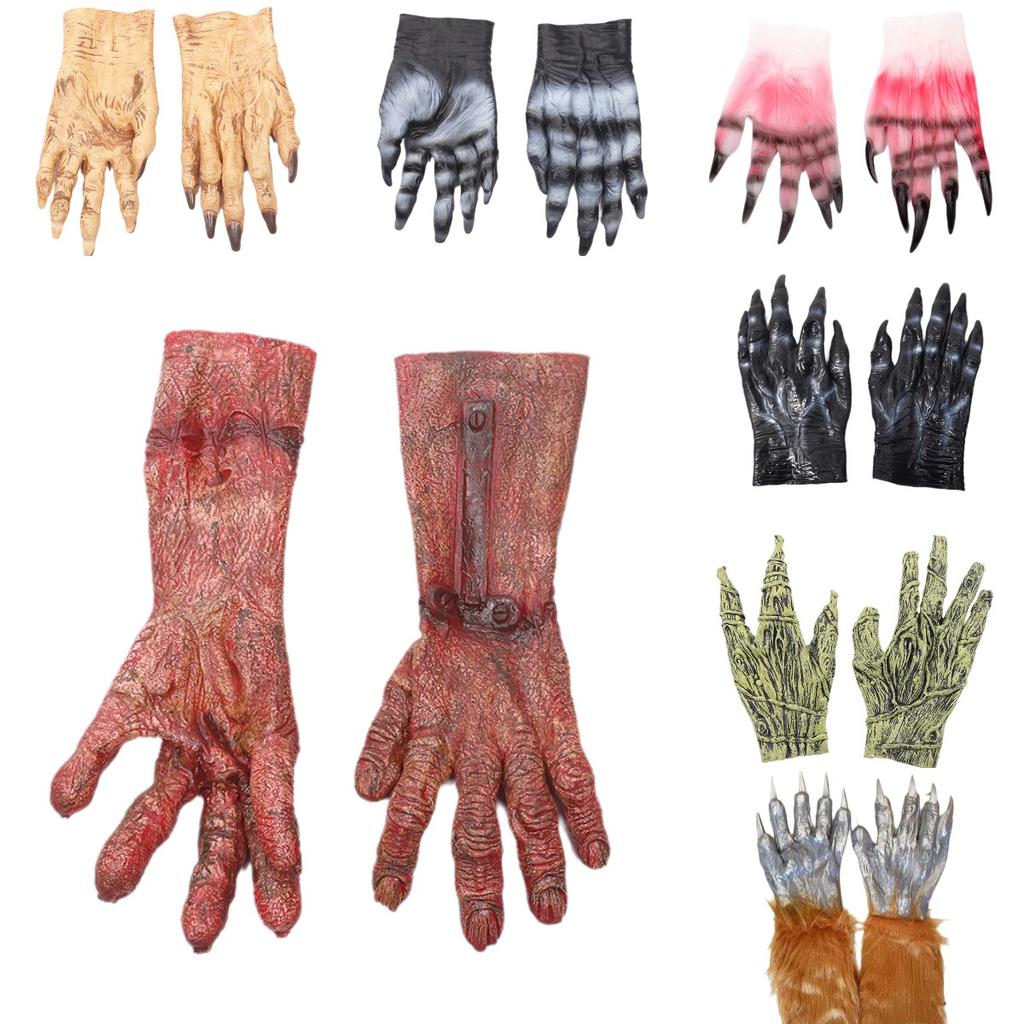 Zombie Halloween Werewolf Alien Cosplay Blood Glove Pvc Material Party Props