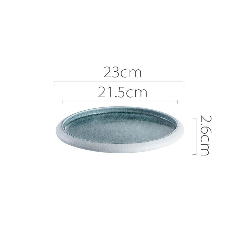 Creative Circular Ceramic Flat Plate Restaurant Service Plate Steak Plate Dessert Plates Sushi Plates Specialty Tableware