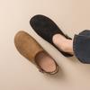 Krazing Pot Cow Suede Nubuck Summer Size 46 Size 45 Leisure Shoes Women Round Toe European Design Flats
