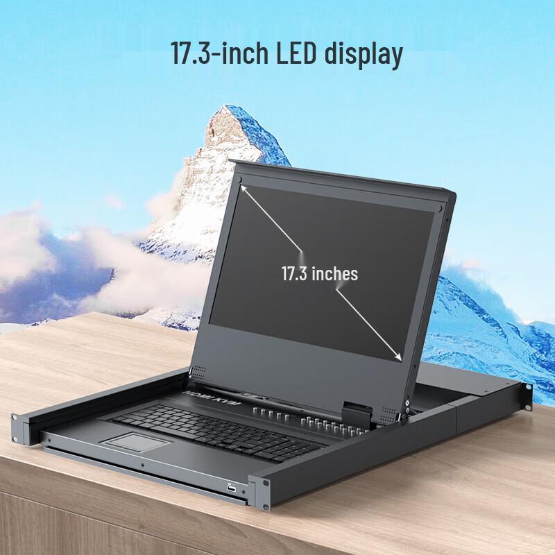 MT-viki 16-Port Rackmount HDMI KVM Switch with 17-inch Integrated LED Console