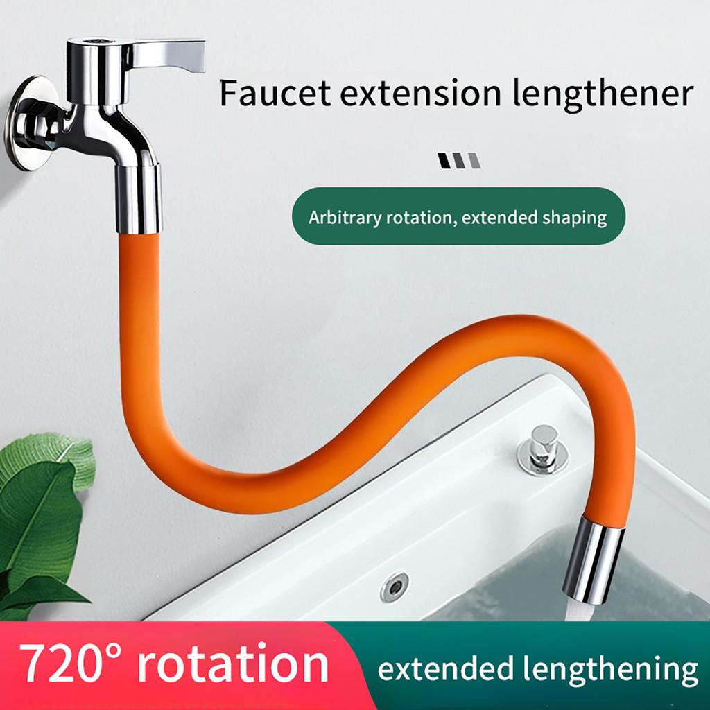 Universal Stainless Steel Faucet Extender with 720° Rotation - Anti-Splash Bendable Tap Extension 20/30/50cm