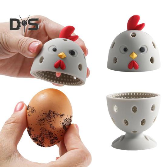 Egg Brush Cleaner Chick Shaped Silicone Egg Washer Food Grade Reusable Egg Cleaner Scrubber Washing Egg Tool