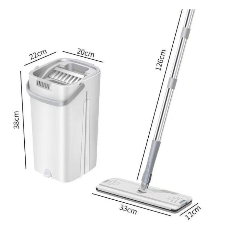 Hands-Free Dual-Use Mop with Bucket – Effortless Cleaning for Dry & Wet Surfaces