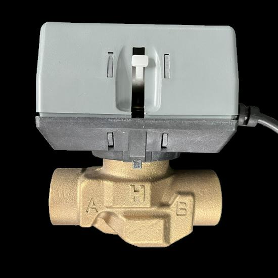 Electric Brass Two-Way Ball Valve with Two-Wire Control, Normally Closed/Open, for Water Pipeline