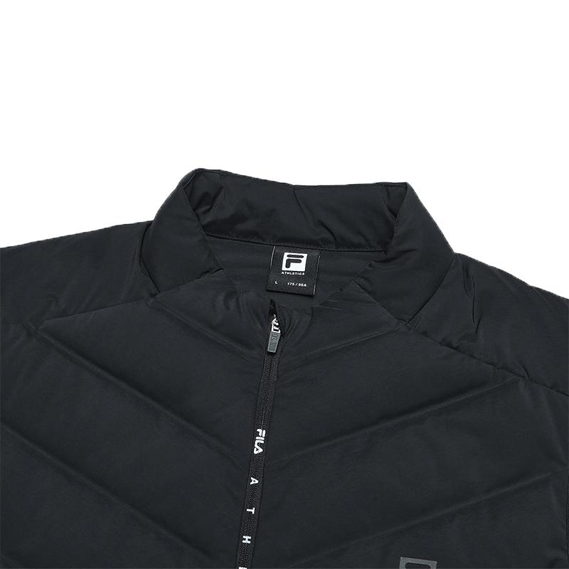 FILA Fitness Fashion Simple Warm Down Vest Men vest Deep-Black A11M441903FBK