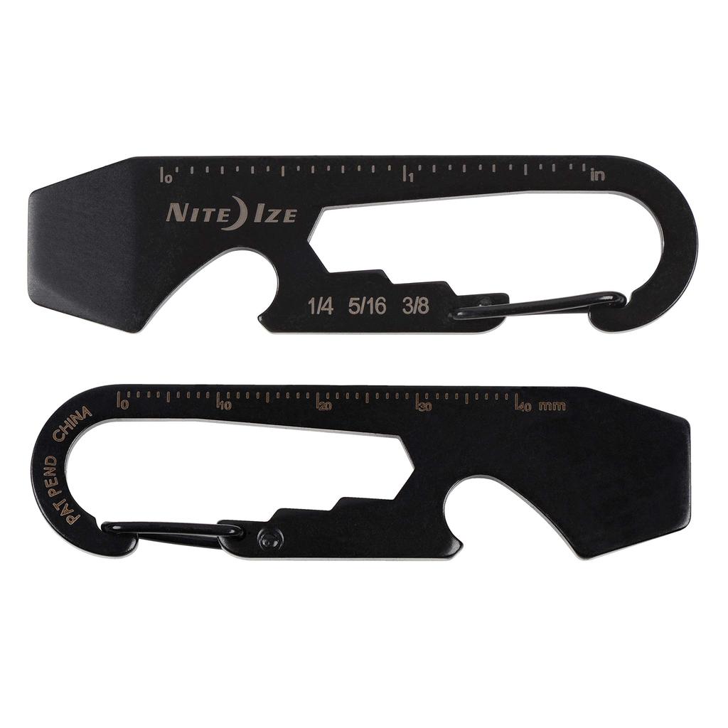 NITEIZE Doohickey Silver Small Mini Bottle Box Carabiner Multi-Tool, Keychain, Multi-Function Tool, Opener, Cutter,