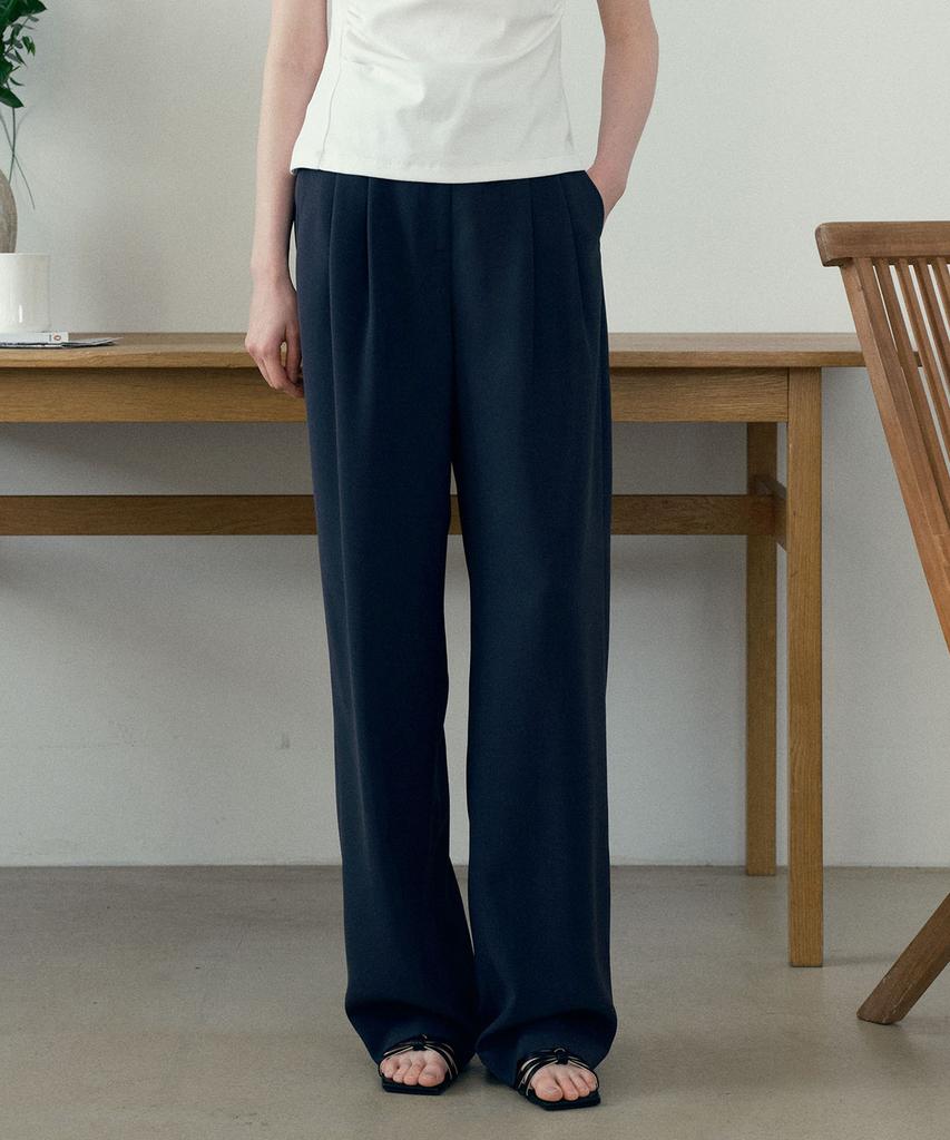 MIND BRIDGE WOMEN [On][W][Cool][Double Pleat Option] Summer Daily Wide Slacks - 3 Colors