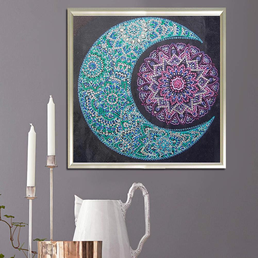 

5D Diy Алмазная картина Луна и шар Алмазная вышивка Полный набор аниме Наборы для вышивки крестом Домашний декор Подарок ручной работы Round 30x30cm