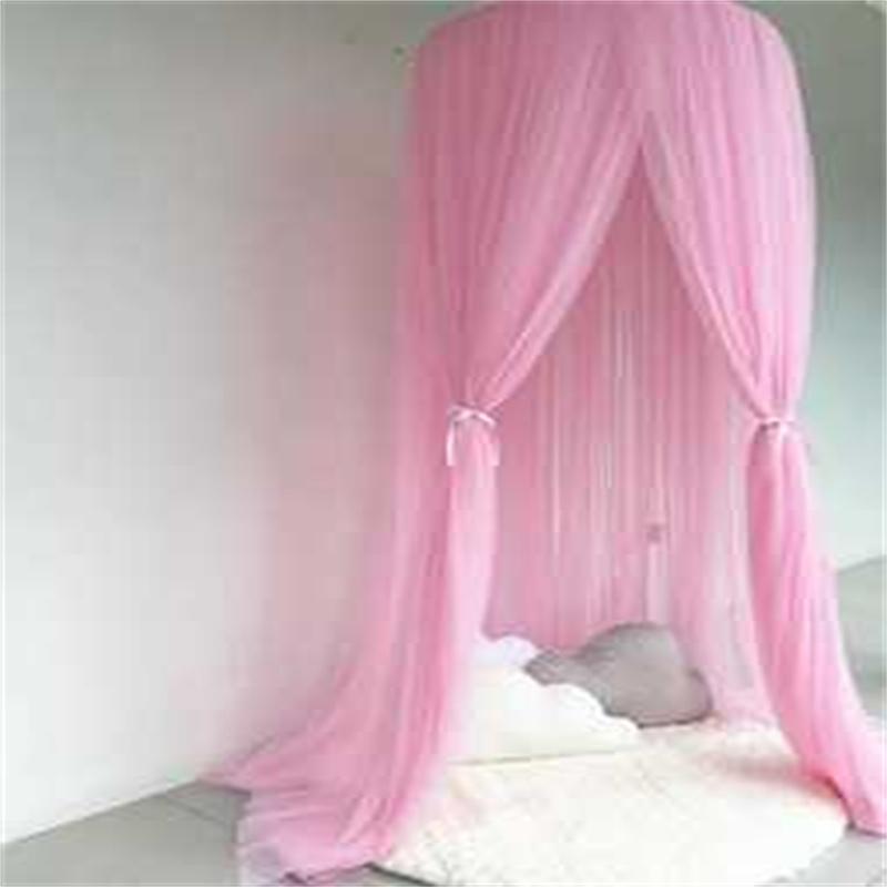 Rainbow Bed Canopy Lace Net Unique Pendant Play Tent Bedding for Kids Playing Reading with Children Round Dome Netting Curtains Baby Boys Girls Games