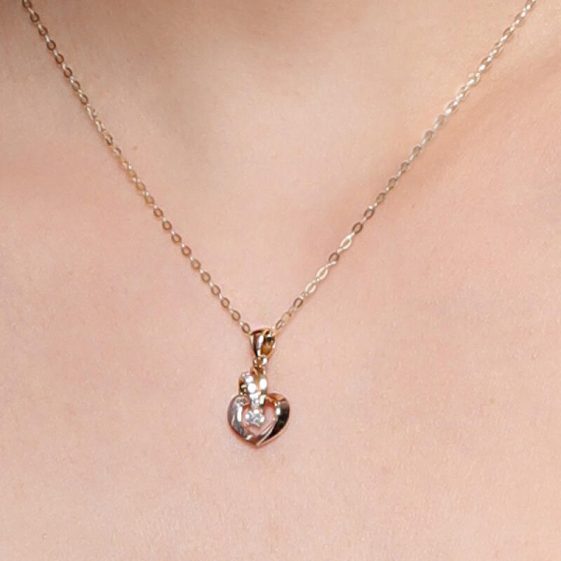 MAISON DE SHE 14K Gold Heart Apple Necklace