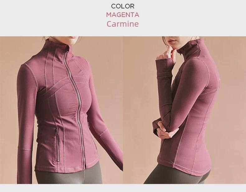 Women's Slim Fit Sports Jacket - Elastic, Zipper, Long Sleeve - Ideal for Running & Yoga (Spring 2020 Collection)