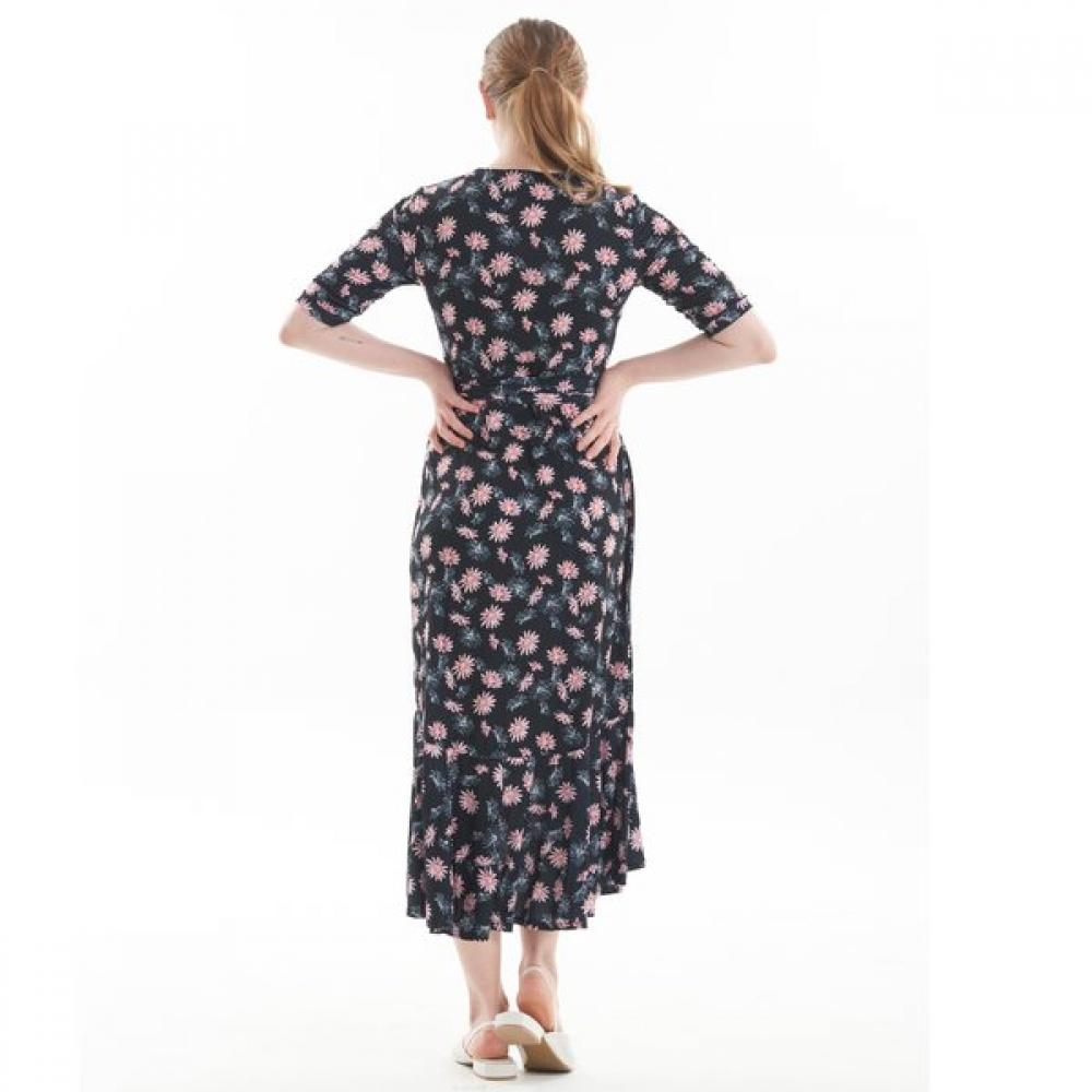 Creola Lip Balm Vivienne 3 4 Sleeve Frill Wrap Dress Ldm42bf01