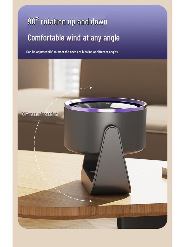 New Desktop & Wall-Mounted Fan with Digital Display - Large Airflow for Dorm, Office, and Home